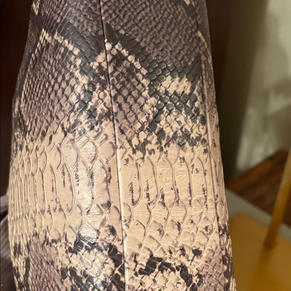 Coach Kelsey Python Pattern Taupe,Brown and Black cross body - Picture 10 of 15